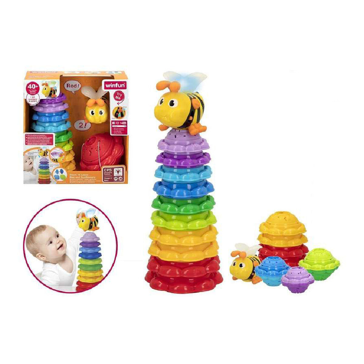 Interactive Toy for Babies Winfun 46686 13 x 35,5 x 13 cm Bee (ES)