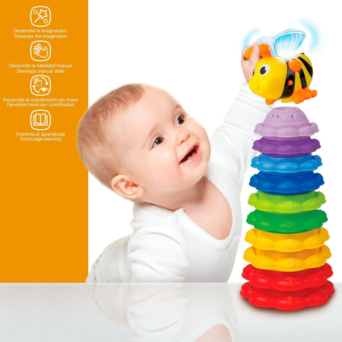Interactive Toy for Babies Winfun 46686 13 x 35,5 x 13 cm Bee (ES)