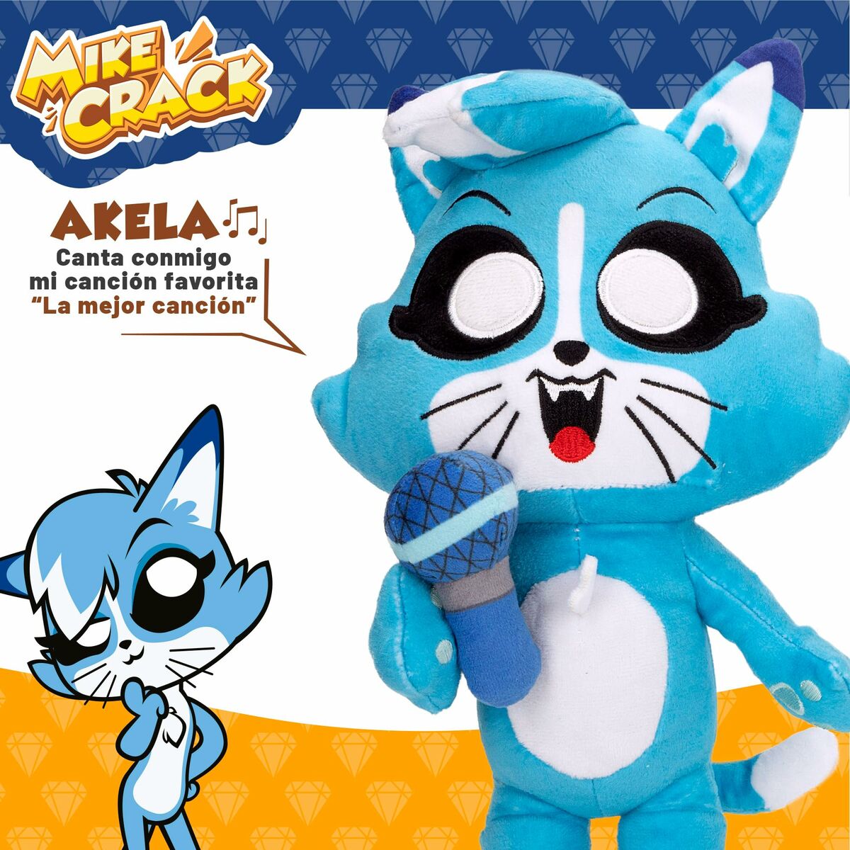 Soft toy with sounds Mikecrack Akela 25 cm Blue