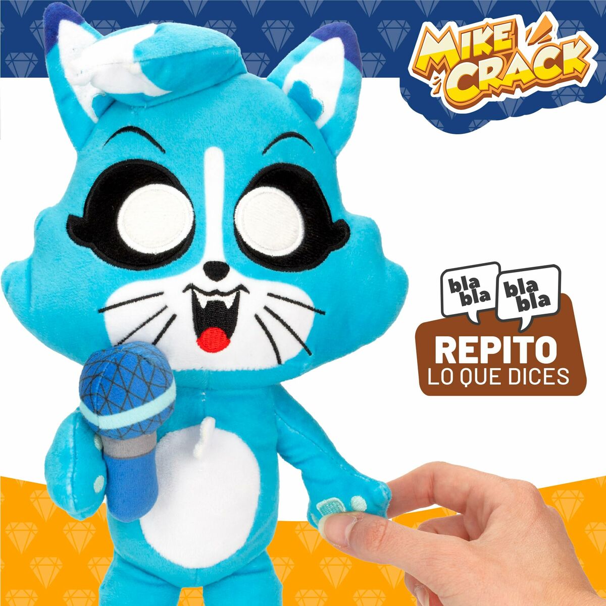 Soft toy with sounds Mikecrack Akela 25 cm Blue