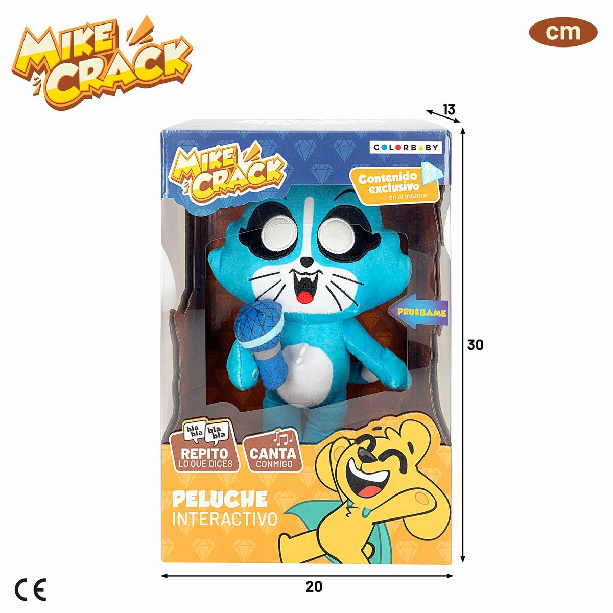 Soft toy with sounds Mikecrack Akela 25 cm Blue