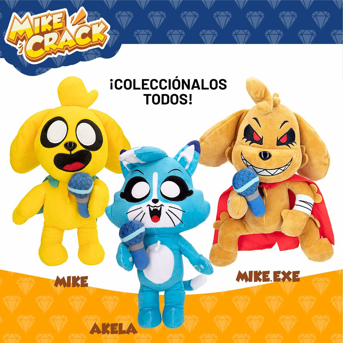 Soft toy with sounds Mikecrack Akela 25 cm Blue