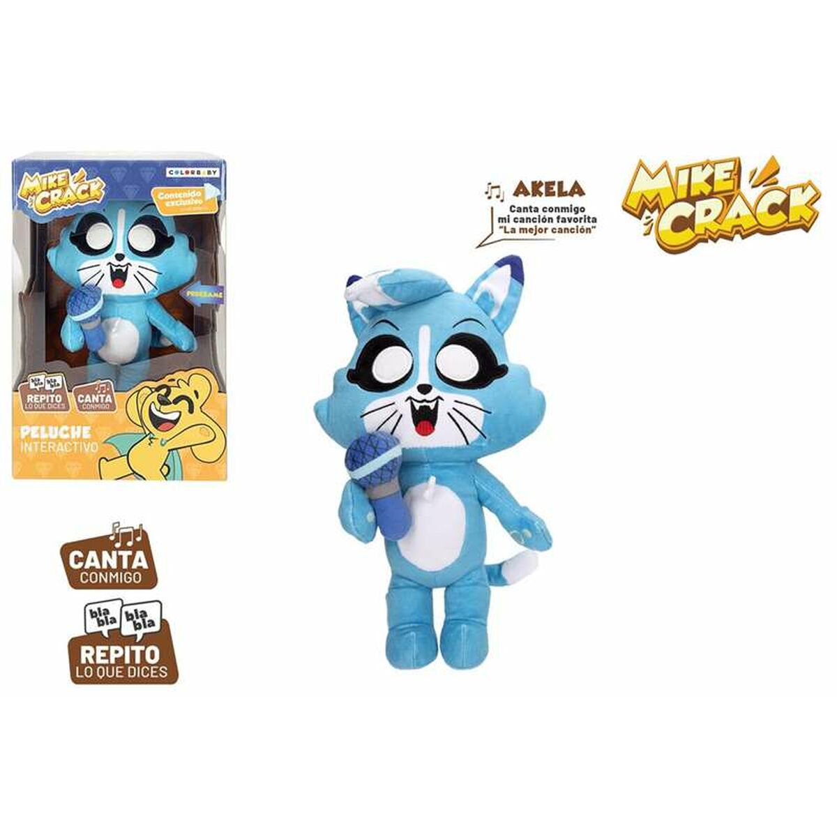 Soft toy with sounds Mikecrack Akela 25 cm Blue