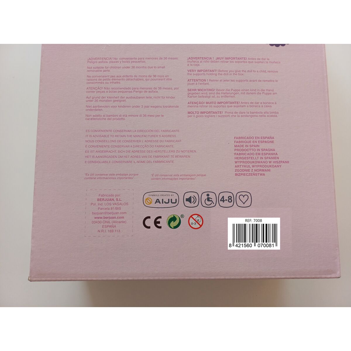 Baby Doll Berjuan 7008-24 38 cm