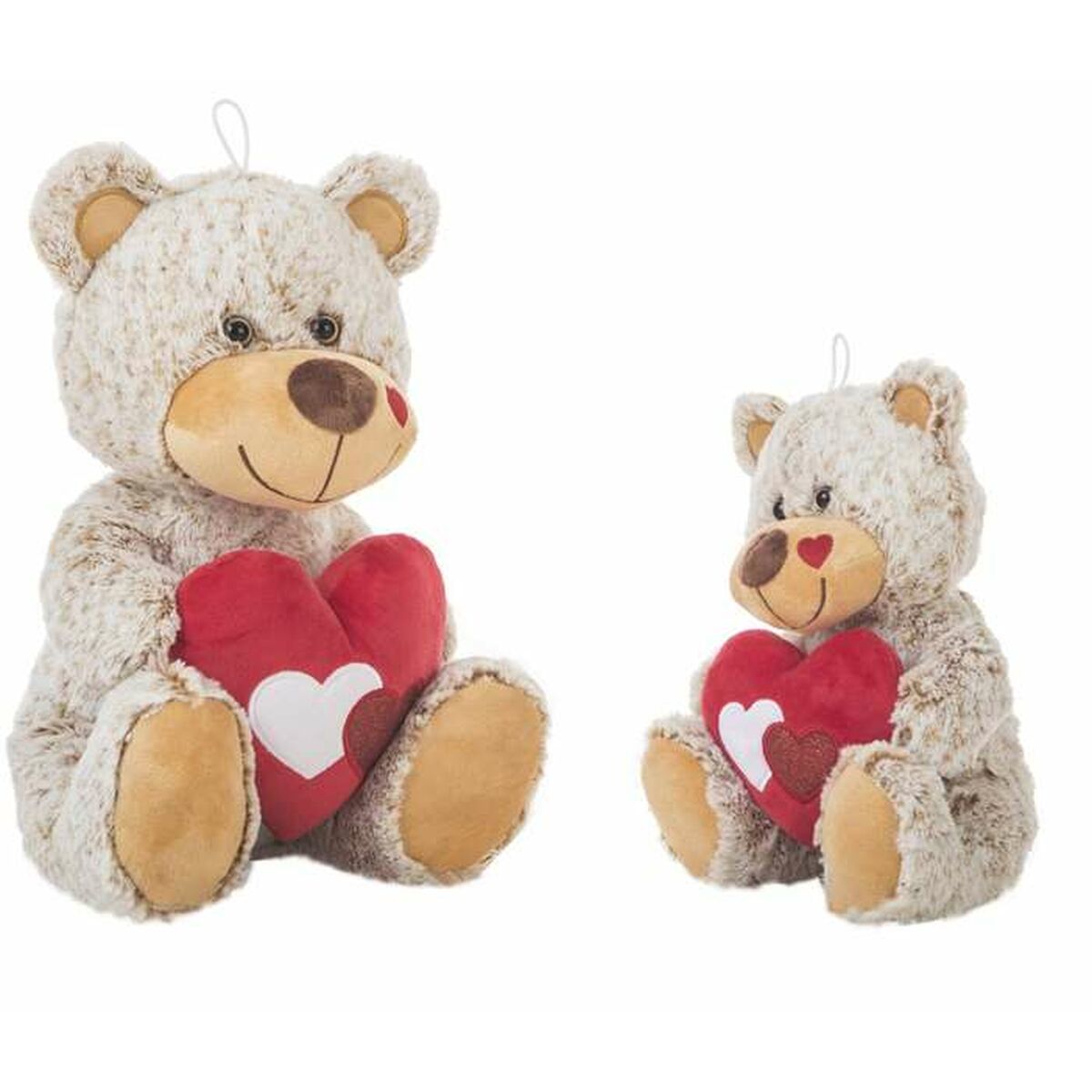 Fluffy toy Beige Bear Heart 18 cm