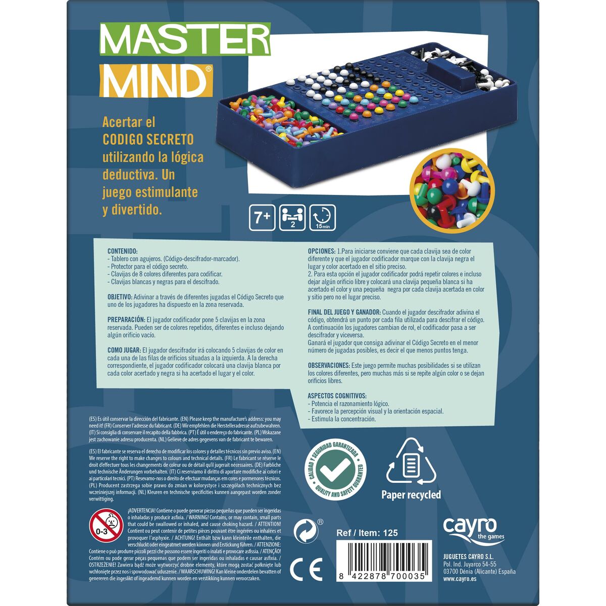 Board game Master Mind Travel BG Games (ES-PT-EN-FR-IT-DE)