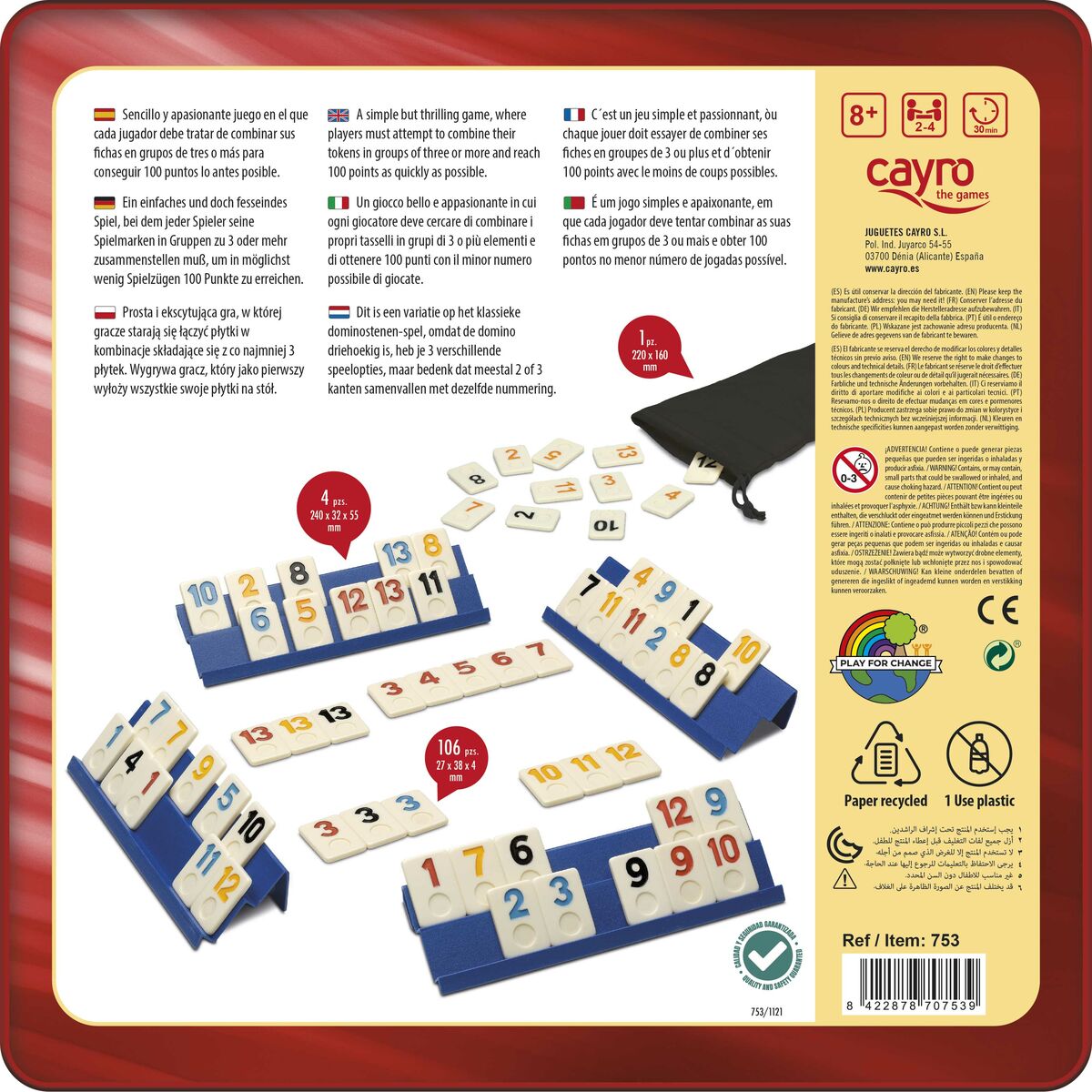 Board game Rummi Classic Cayro 753 27 x 27 x 5,7 cm