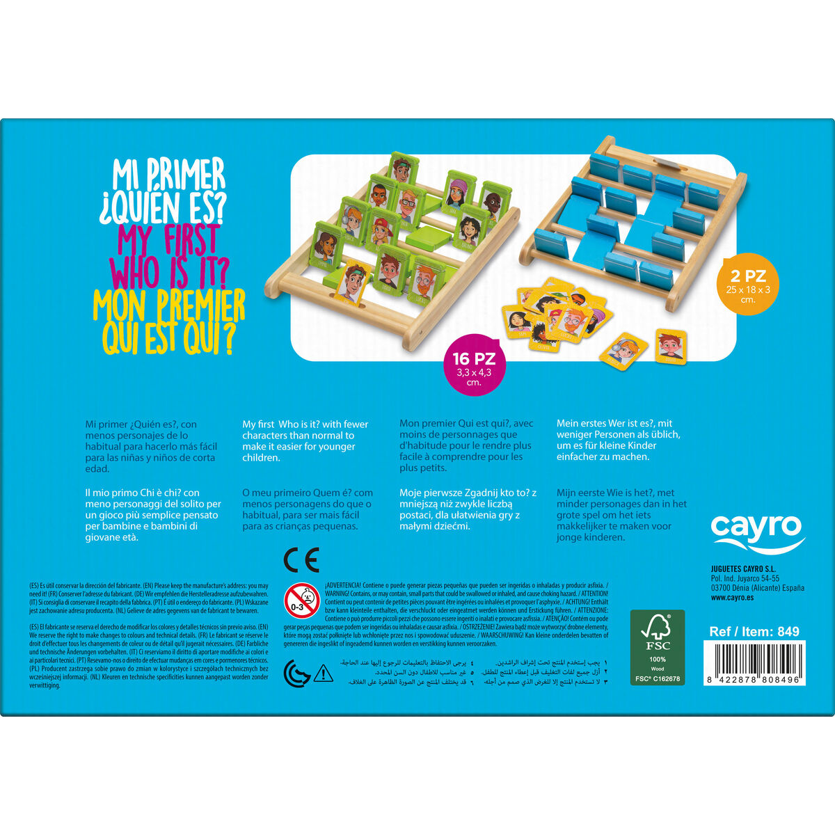 Wooden Game Cayro Quien es quien 25 x 18 x 33 cm