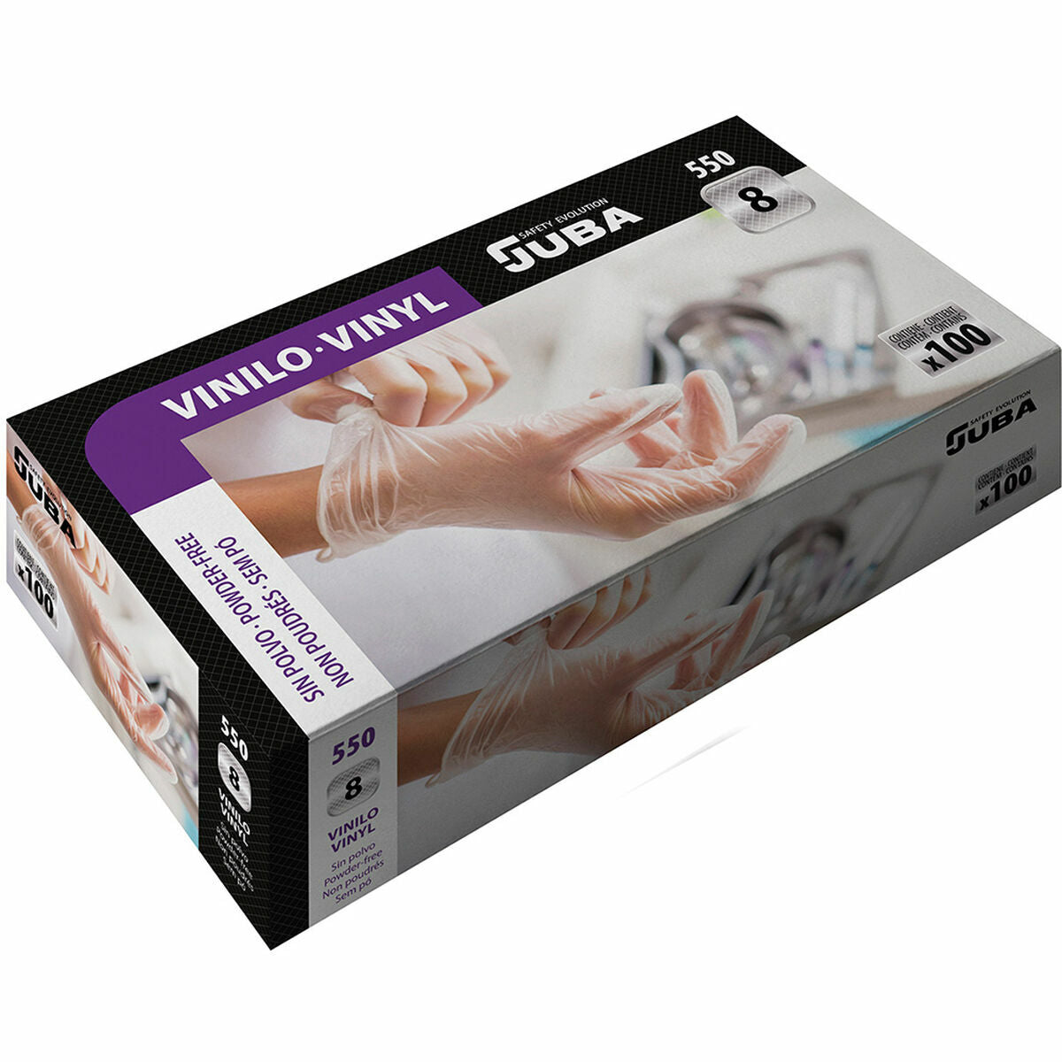 Disposable Gloves JUBA Box Powder-free 100 Units - Size: 9