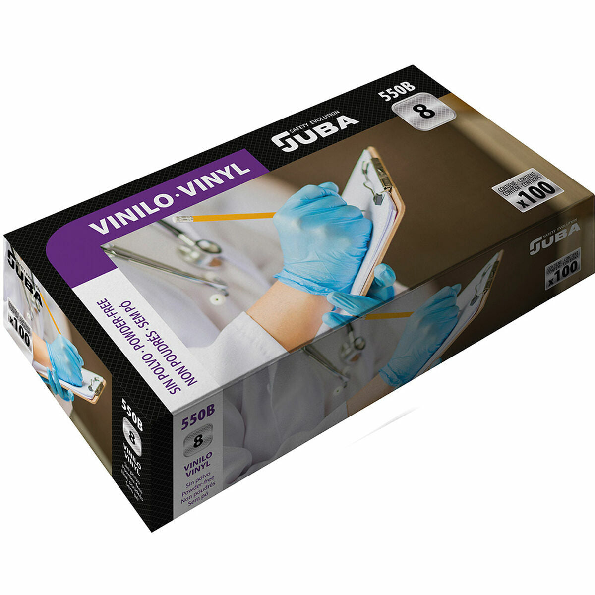 Disposable Gloves JUBA Box Powder-free 100 Units - Size: 7