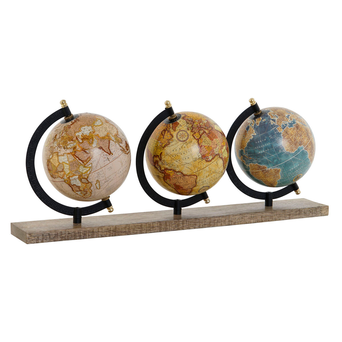 Globe Home ESPRIT Multicolour PVC Mango wood 50 x 12 x 19 cm