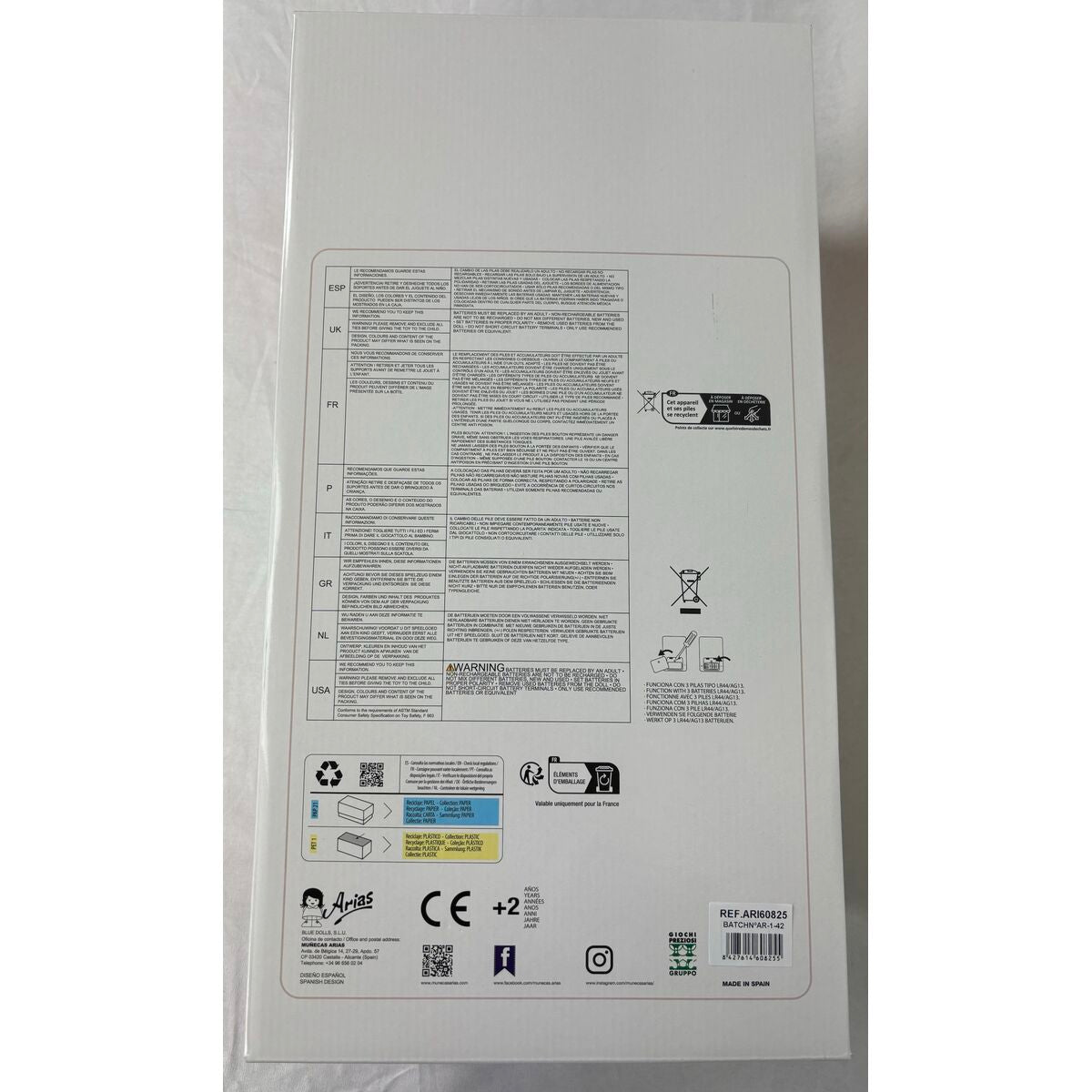 Baby doll Arias 40 cm