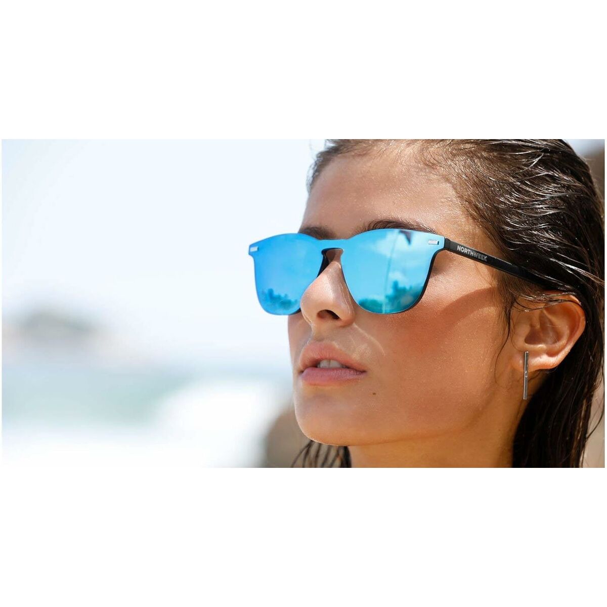 Unisex Sunglasses Northweek Wall Phantom Ã˜ 45 mm Blue Black