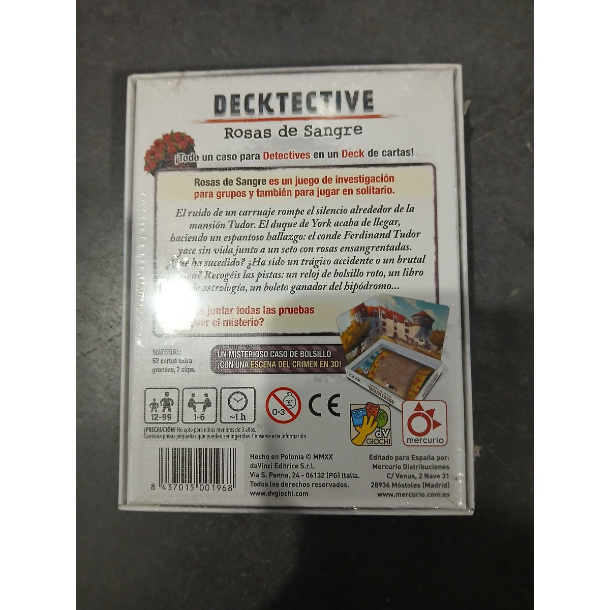 Card Game Decktective: Rosas de Sangre Mercurio (ES)