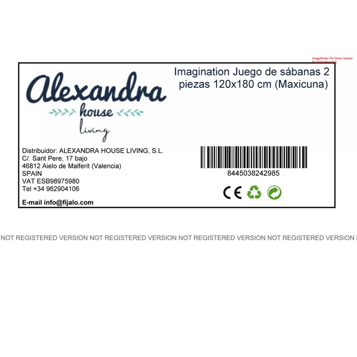 Bedding set HappyFriday Le Petit Prince Imagination Multicolour Baby Crib 2 Pieces