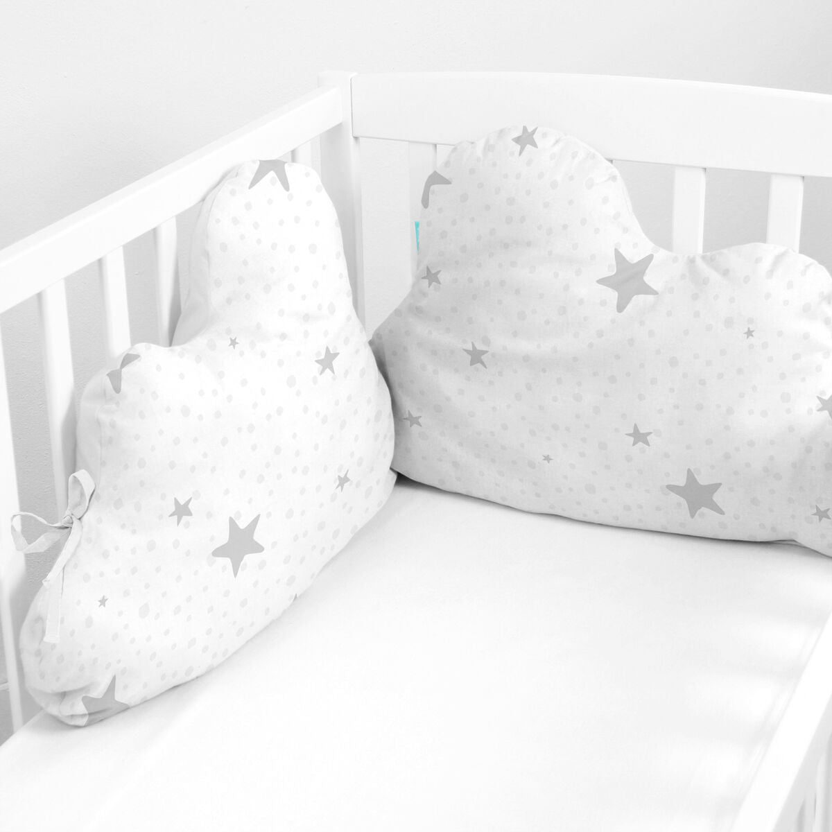 Cot protector HappyFriday Basic Kids Little star  Grey 60 x 40 cm
