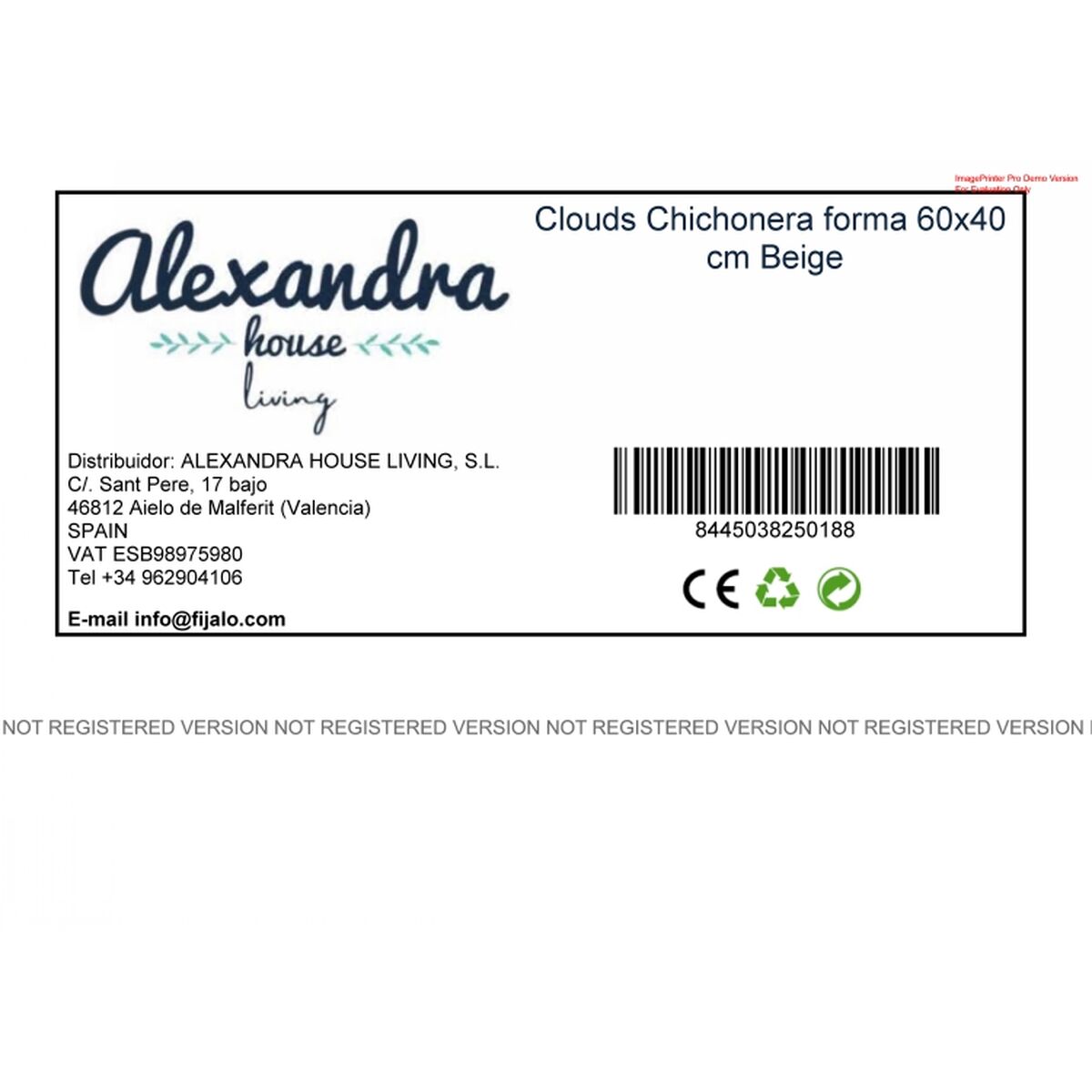 Cot protector HappyFriday Basic Kids Clouds Beige 60 x 40 cm