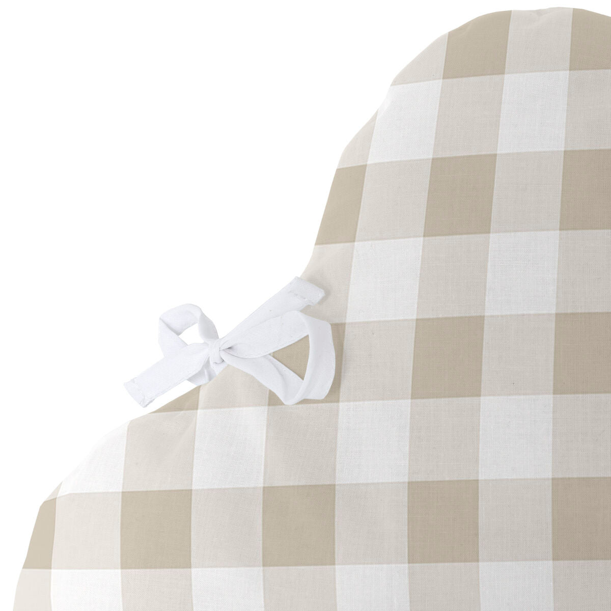 Cot protector HappyFriday Basic Kids Vichy Beige 60 x 40 cm