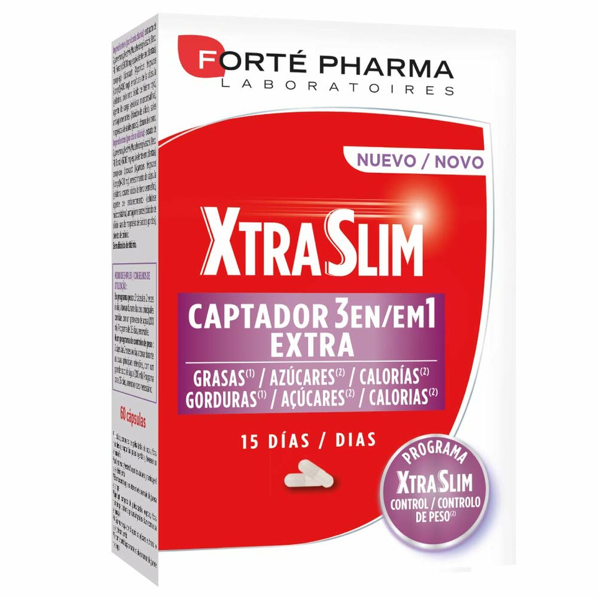 XTRASLIM CAPTADOR 3 en 1 extra 60 cápsulas