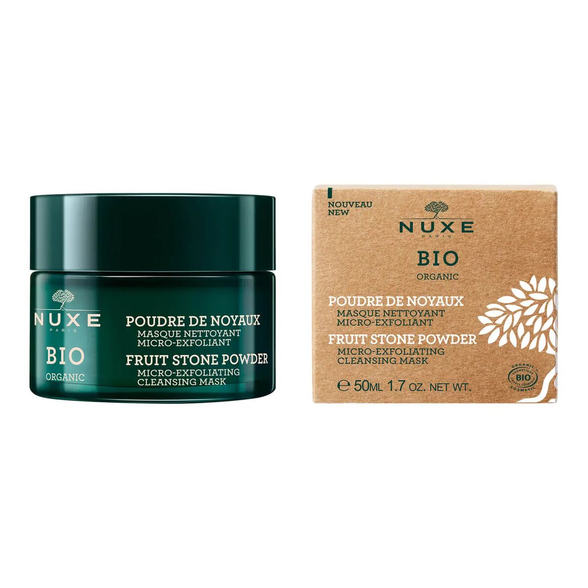 Nuxe Bio Organic Fruit Stone Powder Micro-Exfoliating Cleansing Mask 50 ml