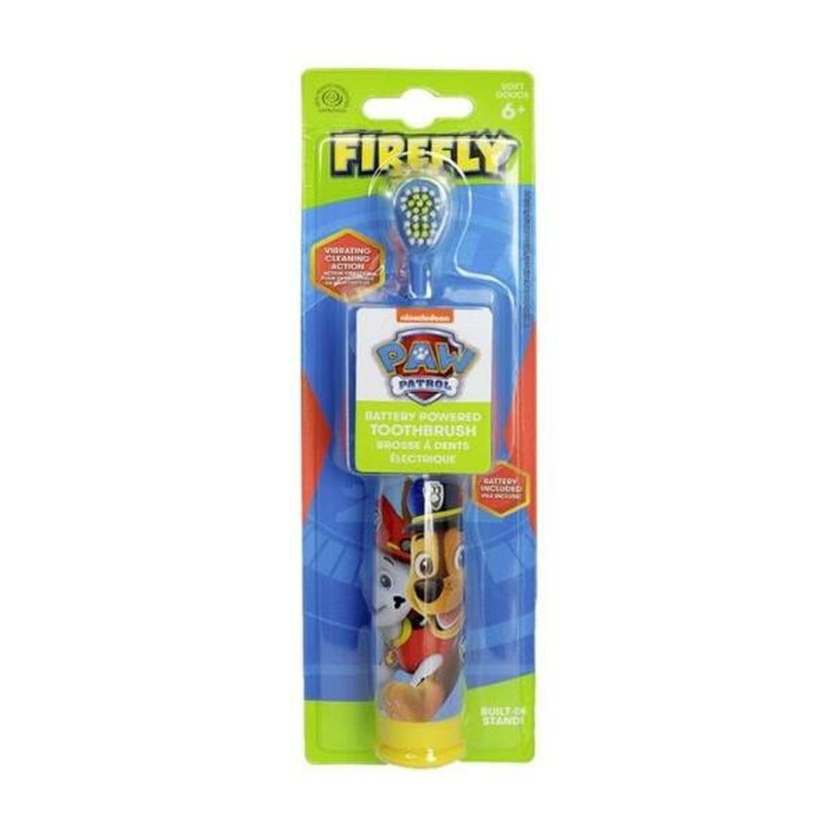 Nickelodeon Firefly Paw Patrol Battery Powered Toothbrush Soft 6+ (Blue)