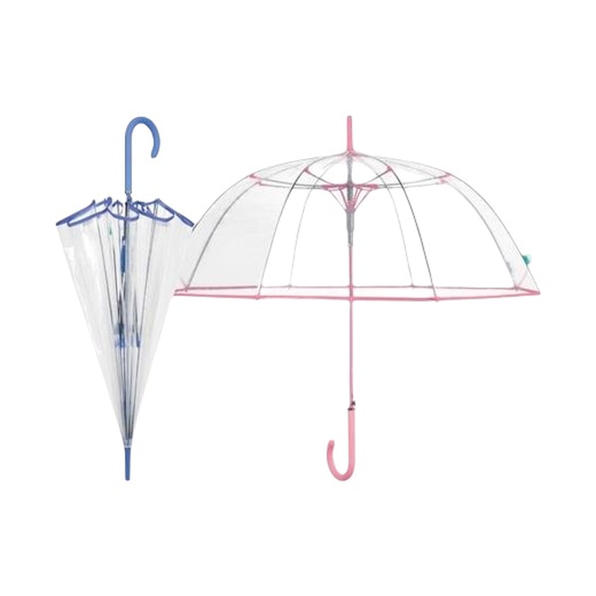 Umbrella Perletti Transparent Microfibre Ø 89 cm With trim