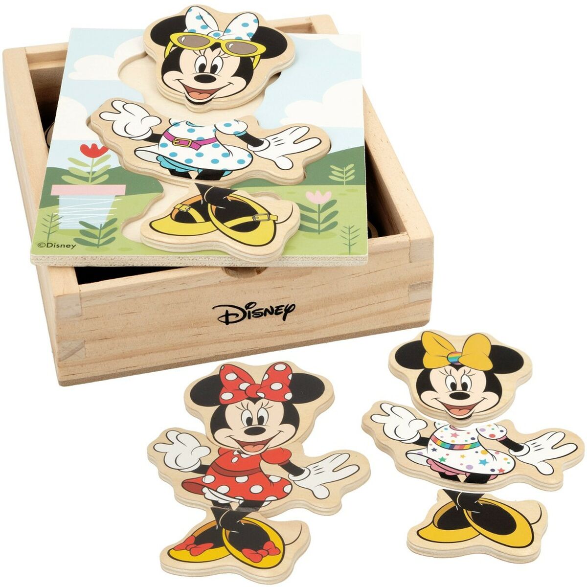 Child's Wooden Puzzle Disney + 2 Years 19 Pieces (12 Units)